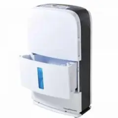Deumidificatore professionale bianco e nero, con cassetto estraibile e indicatore blu.