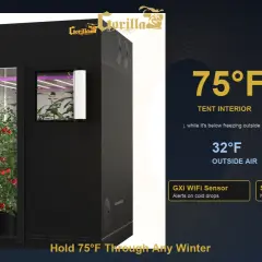 Grow box che mantiene 75°F interni anche con 32°F esterni. Ideale per riscaldare grow box in inverno.