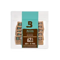 Confezione da 10 bustine Boveda 62% RH, Size 8, per mantenere l'umidità ideale.