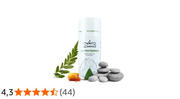 Crema per la pelle "Rhino Performance", per una pelle dura e resistente come quella di un rinoceronte.