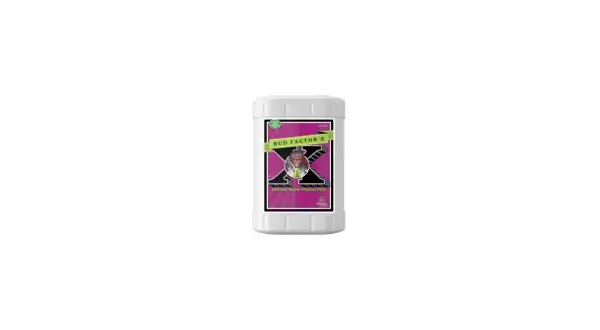 Flacone bianco con etichetta "Bud Factor X" per una produzione intensa di resina.