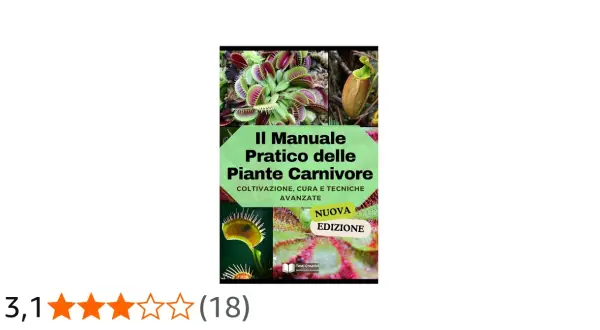 Copertina del manuale "Piante Carnivore", con immagini di Dionaea e Nepenthes. Utile per conoscere i nomi e la coltivazione.