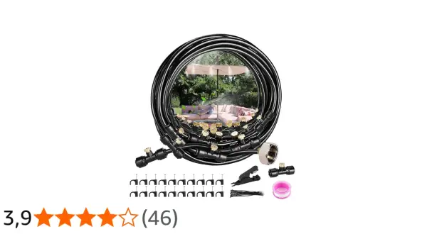 Kit di nebulizzatori per serre e giardini, per creare un'oasi fresca e confortevole all'aperto.