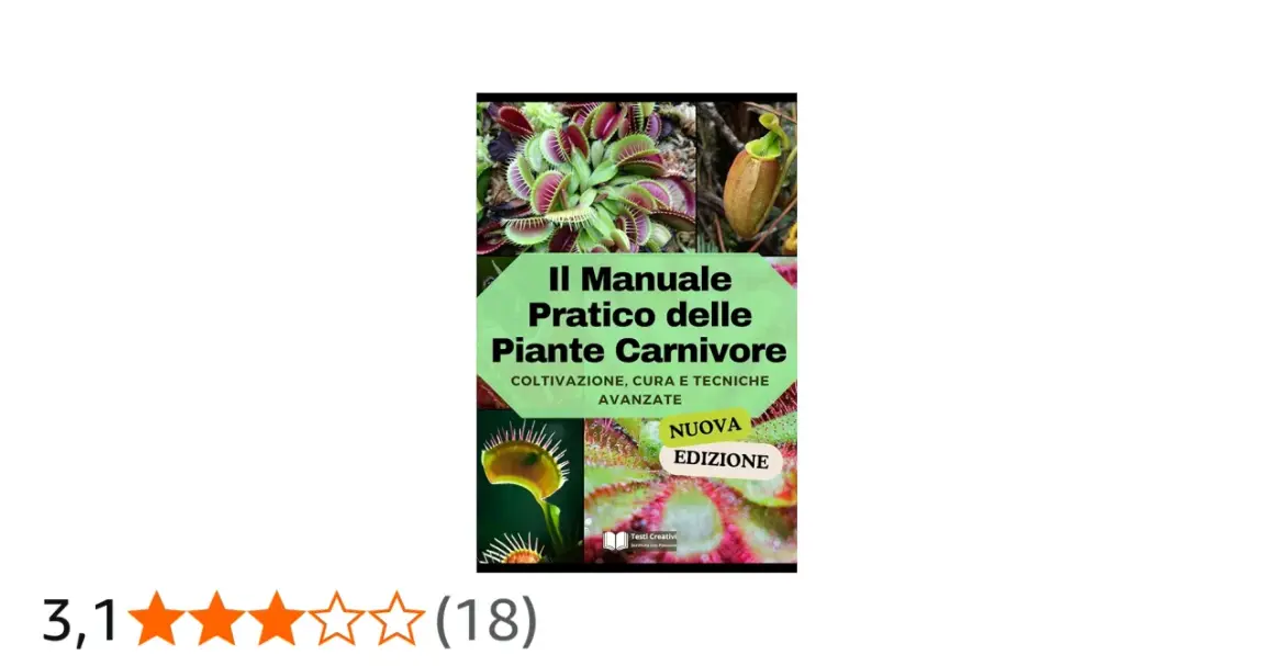 Copertina del manuale "Piante Carnivore", con immagini di Dionaea e Nepenthes. Utile per conoscere i nomi e la coltivazione.