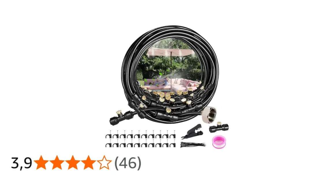 Kit di nebulizzatori per serre e giardini, per creare un'oasi fresca e confortevole all'aperto.