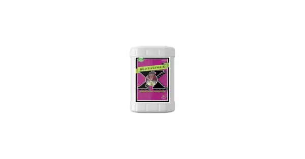 Flacone bianco con etichetta "Bud Factor X" per una produzione intensa di resina.